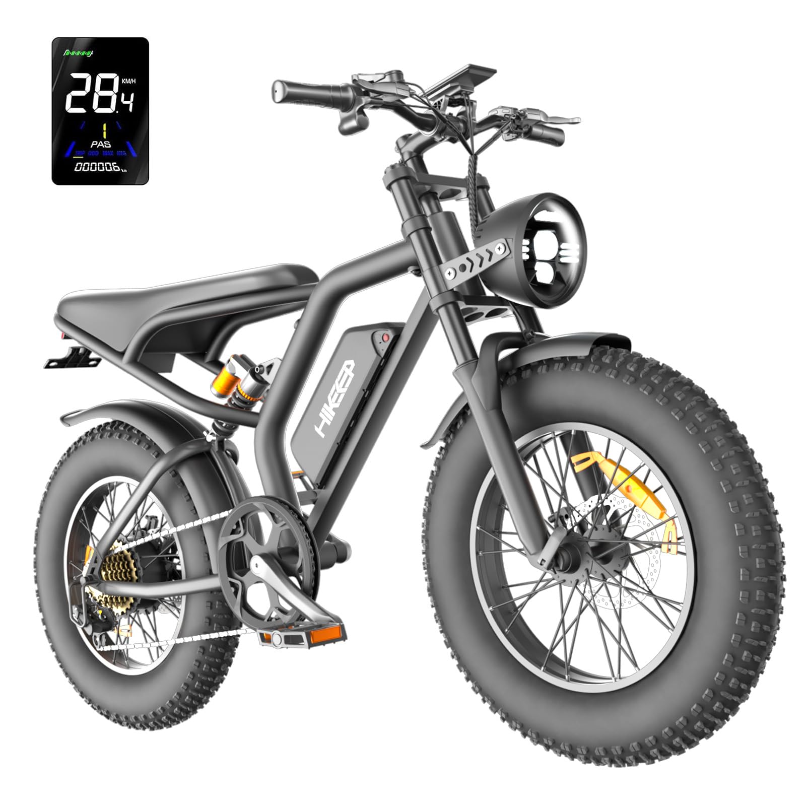 HiKeep Electric Bike for Adults, 20 inch Fat Tire