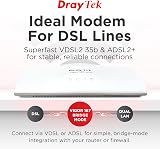 DrayTek Vigor 167 VDSL2 35b ADSL2+ Modem Bridge IPv6 IPv4 2 LAN Ports view 2