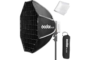 Godox ML100Bi Softbox, Godox ML-SF50 Octagon Softbox, 50cmX50cm19.6Inchx19.6Inch Godox Mount Softbox for Godox ML100Bi, ML60I
