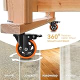 BAOLIHUI 100mm Heavy Duty Castors M12 x 30mm Thread Set of 4 Brake Swivel view 5