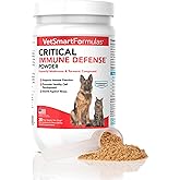 Critical Immune Defense for Dogs & Cats; Supports Normal Cell Growth - Turkey Tail, Reishi, Shiitake and Maitake Mushroom Formula with Patented White Turmeric Root Extract - 30-Day Supply