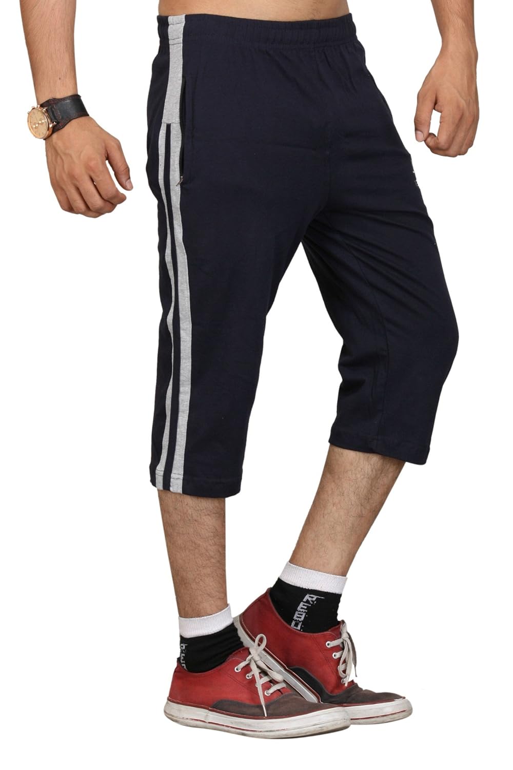 vego men's casual cotton three forth