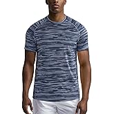 Zengjo Men's Workout Shirts Short Sleeve,Quick Dry Athletic Running Performance Crewneck T-Shirt Moisture Wicking