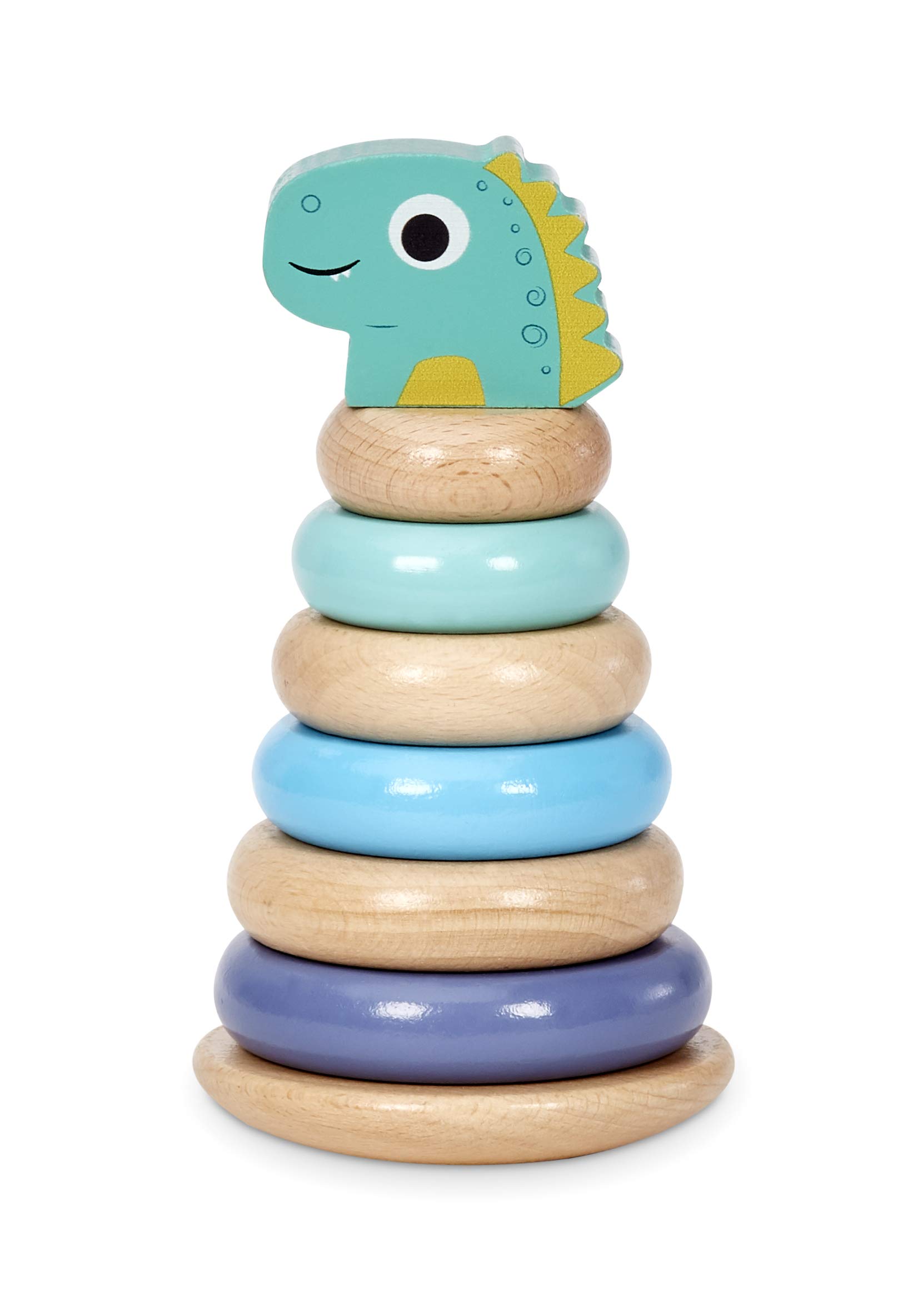 Little Tikes Wooden Critters Shape Stacker - 8 Stacking Shapes - Promotes Coordination & Skill Development - Dino