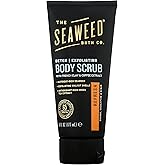 The Seaweed Bath Co. Detox Exfoliating Body Scrub, Refresh Scent (Orange, Eucalyptus & Cedar), with French Clay & Coffee Extract, 6 Oz