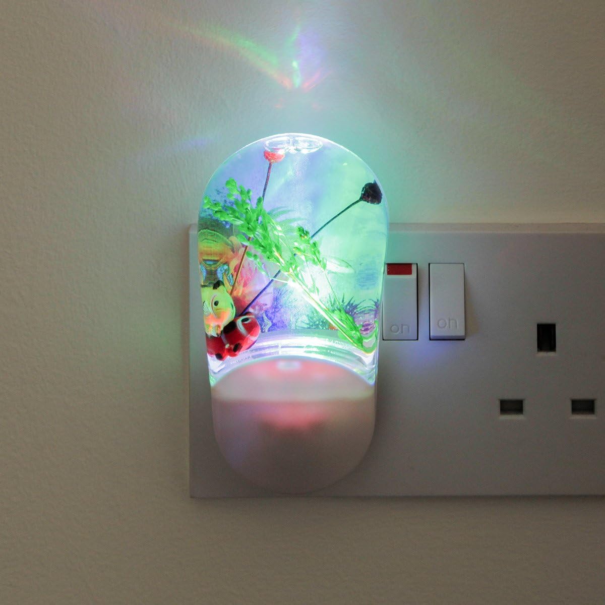 Festive Lights Childrens Kids Plug In Night Light Ocean Effect