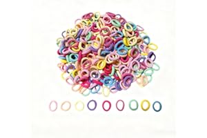400 Pcs Baby Hair Ties, No Pull & Seamless Hair Elastics for Toddlers and Kids, Gentle Mini Ponytail Holders for Thin Hair, A