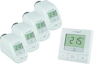 Homematic IP Set Heizen Basic L, 4X Heizkörperthermostat HmIP-eTRV-B &amp; 1x Wandthermostat HmIP-WTH-B