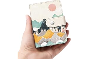 Lebrocoli Boho Landscape Small Photos Album for 2x3 Inch Films, 56 Pockets Mini Cute Albums Book for Polaroid Fujifilm Instax Mini Instant Camera Printer, Kpop Photocard Pictures Binders Storage