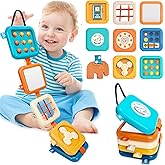 Busy Board for 1 Year Old, Montessori Toys for Baby, Toddler Travel Toys, Baby Toys 12-18 Months, Toddler Airplane Activities
