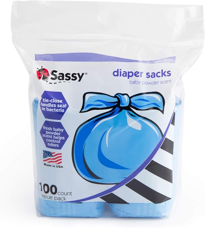 Sassy Disposable Scented Diaper Sacks 100 Count 50 Sacks per Roll
