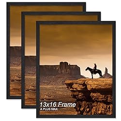 A PLUS MAX 13x16 Picture Frame Set of 3, Black