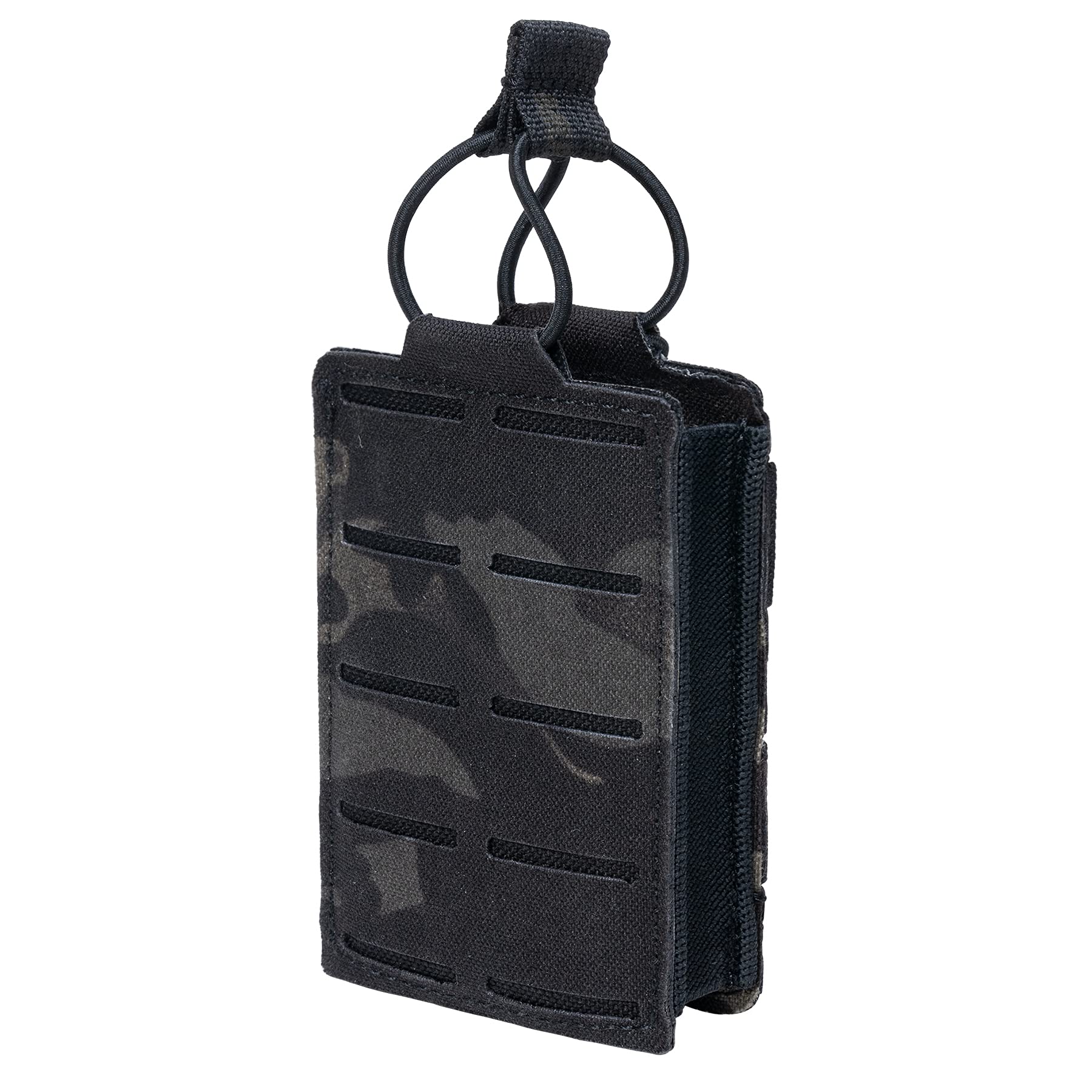IDOGEAR Tactical Mag Pouches Single Open-Top MOLLE Magazine Pouch for M4 M14 M16 AK AR-15 556 Rifle Magazines (camo Black)