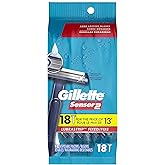 Gillette Sensor2 Men's Disposable Razors, 18 count