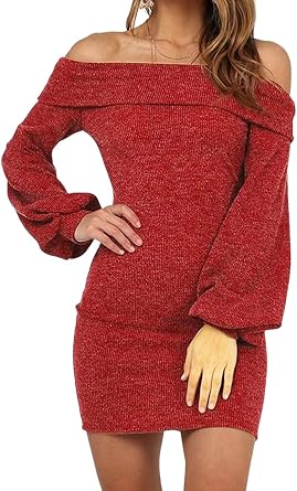 red bodycon sweater dress