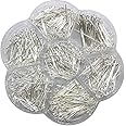 Chenkou Craft 700pcs Assorted of 7 Sizes Mix Eye Pins for Jewelry Making (Silver, Mix)