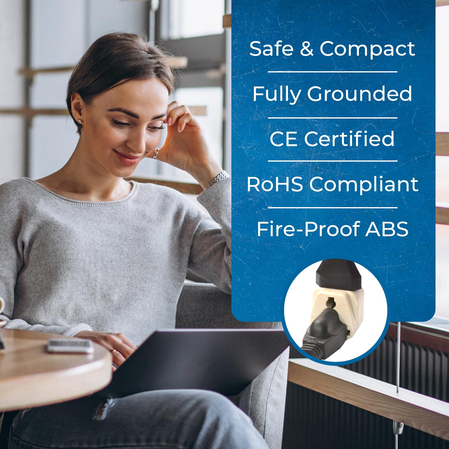 Orei Grounded Universal 2 in 1 Plug Adapter Type D for India and More