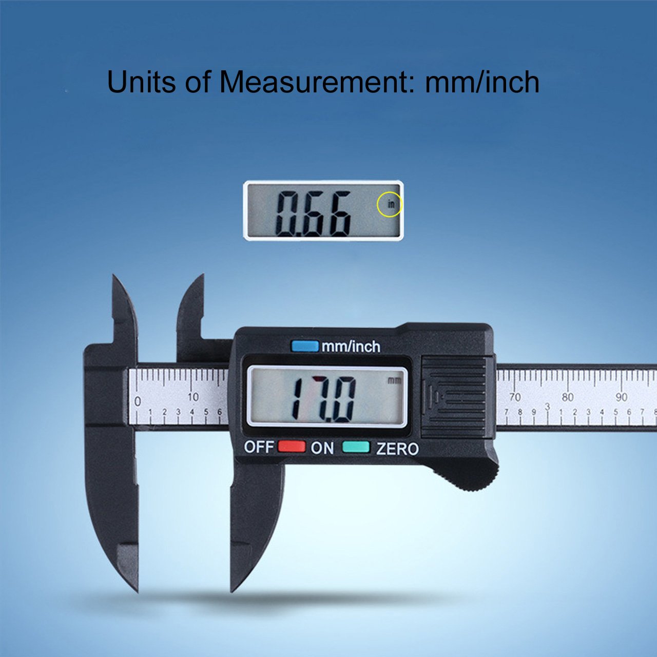 Digitaler Messschieber, July Miracle Extra-Großen LCD-Bildschirm 150mm 0-6 Zoll Millimeter/ Zoll Conversion Gauge Messwerkzeug