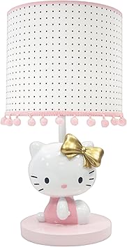 lambs lampara de hello kitty con visualizacion y foco color rosa y blanco