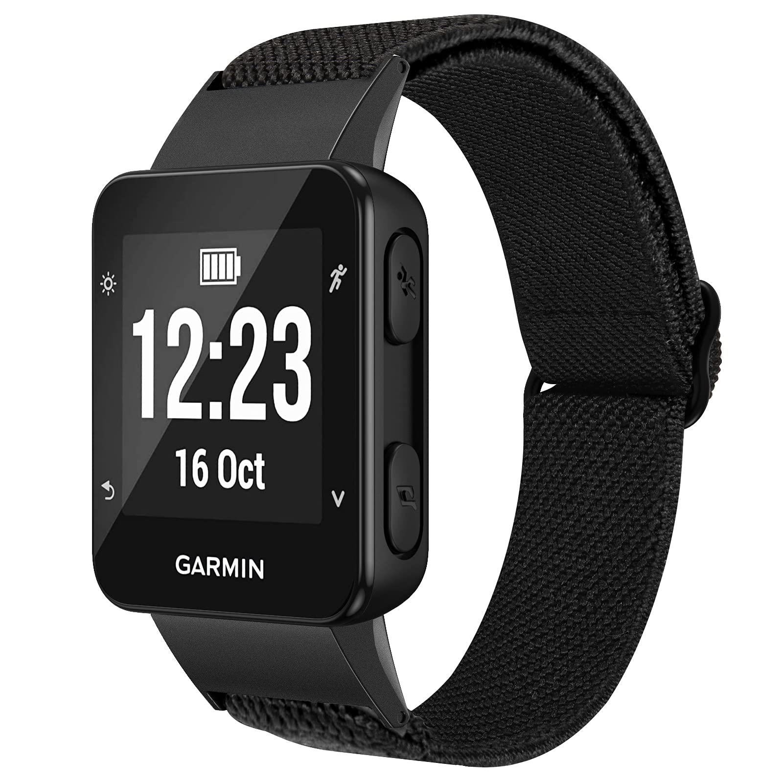 INF Bracelet for Garmin Forerunner 30/35 Sport Bracelet Adjustable Nylon Black