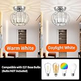 ZYDTRIP Crystal Ceiling Light Fixt Chandelier Small Semi Flush 19cm view 6