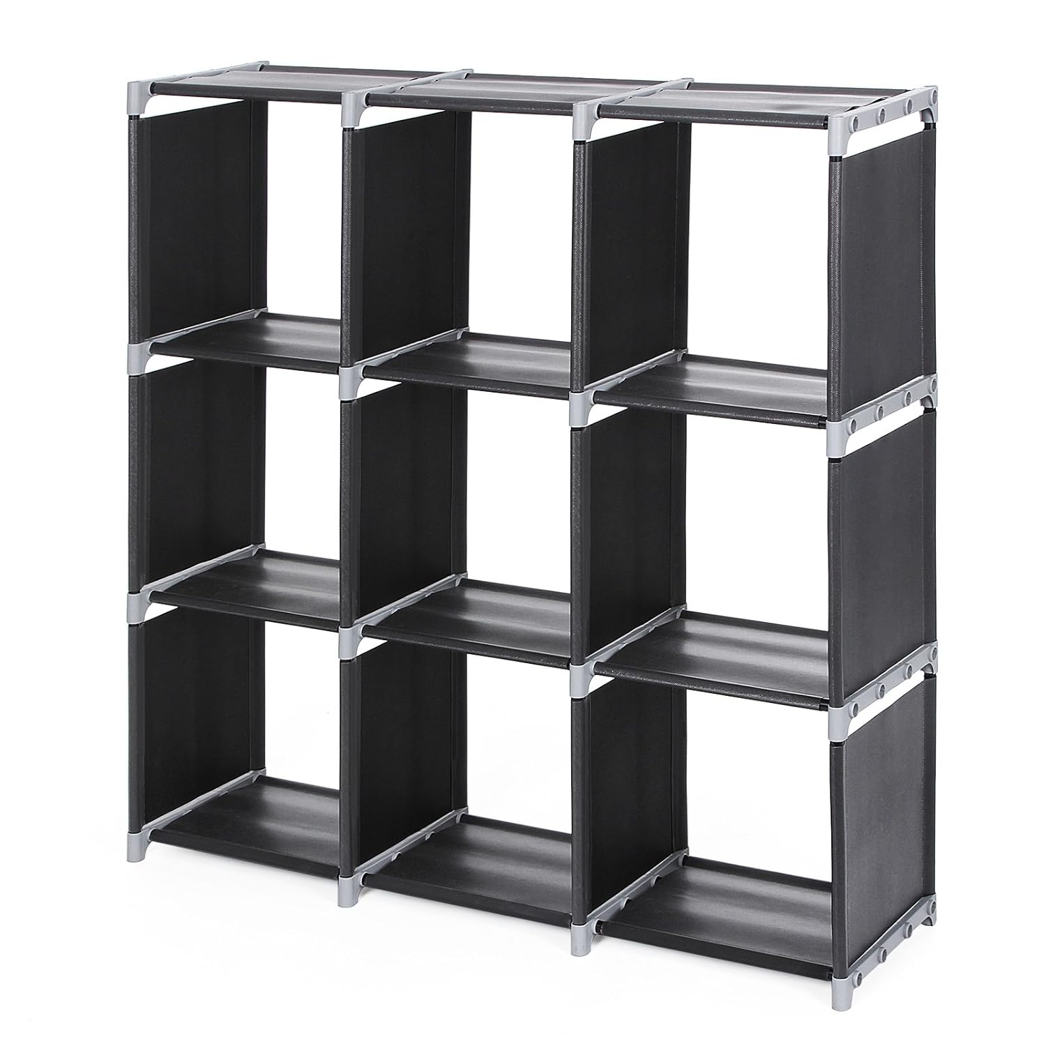 SONGMICS Armario Modular Estantería Librería de 3 Niveles 9 Cubos 105 x