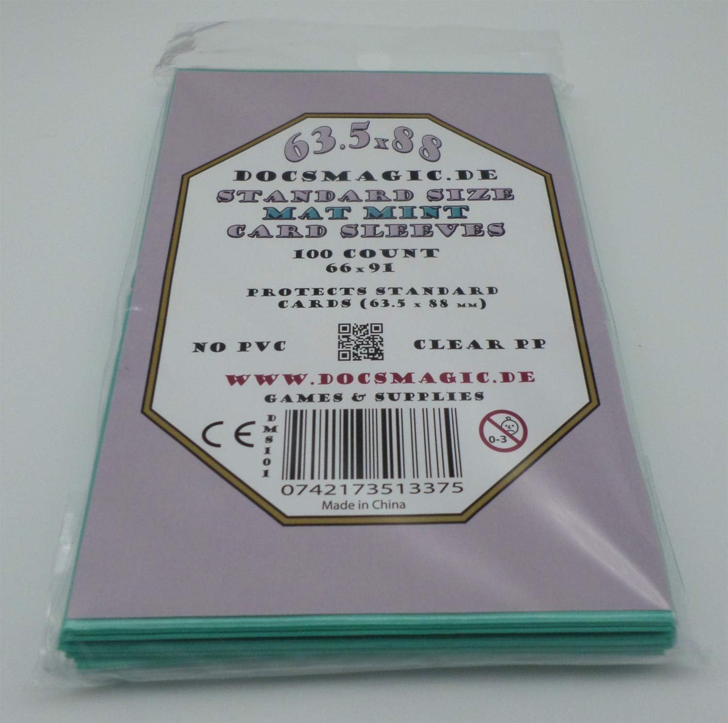 docsmagic.de 2 x 100 Mat Mint Card Sleeves Standard Size 66 x 91 - Aqua - PKM - MTG, 200 Mat - Image 4