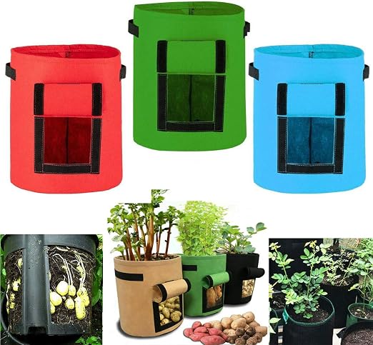 ForeWan macetas para Plantas, 3 Bolsas de Cultivo de Patatas de 18 ...