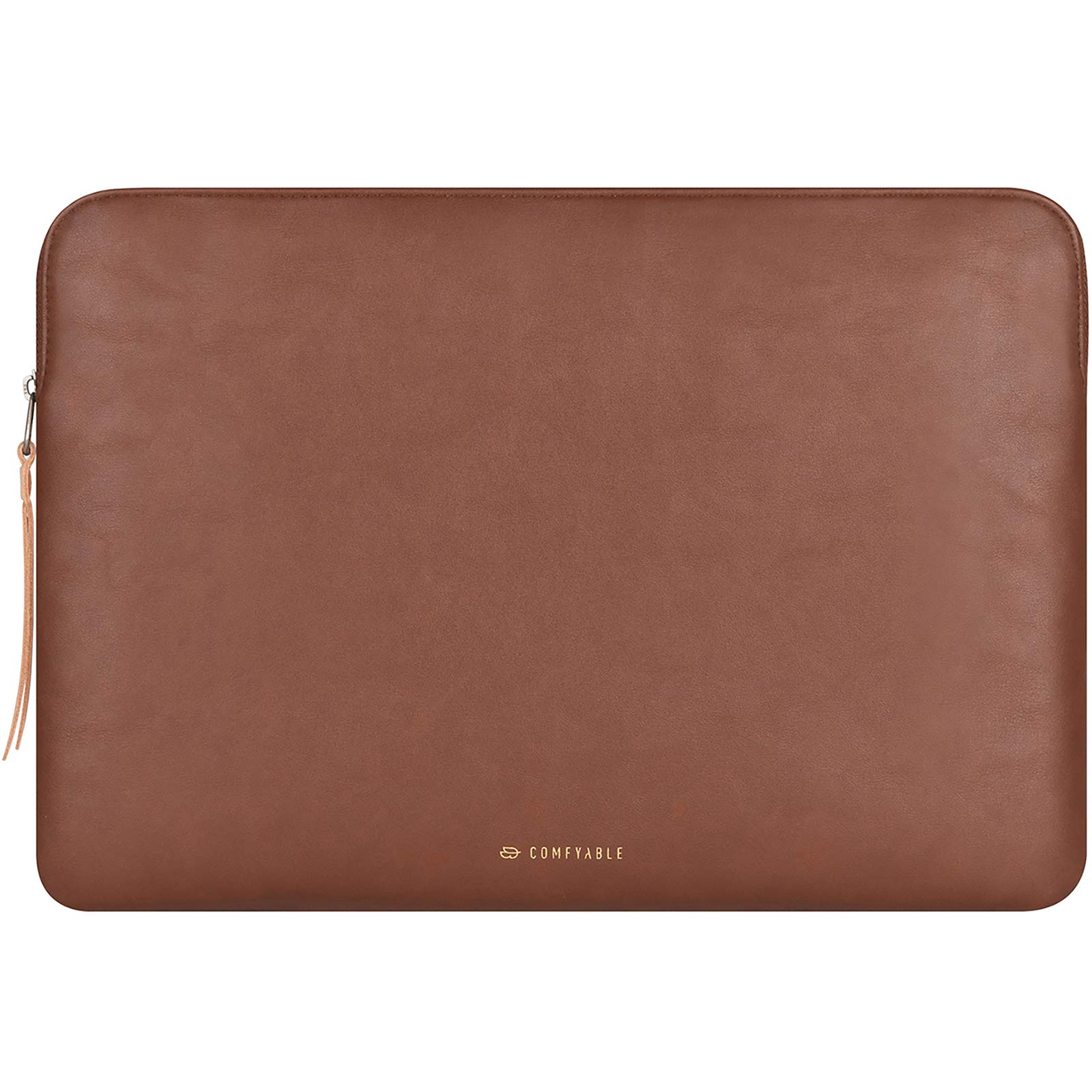 Comfyable Slim Protective Laptop Sleeve Compatible with 13/13.3/14 Inch MacBook Air & MacBook Pro, Mac Travel Case, Laptop Pouch, Slim PU Leather Cover M5/M4/M3/M2/M1 2026-2021, Brown