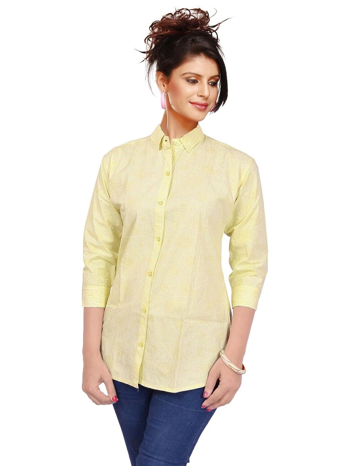 v-diva women's stripes 3/4 sleeve casual shirt size xxl