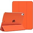 MoKo for iPad 10th Generation Case 2022, Slim Stand Hard PC Translucent Back Shell Smart Cover Case for iPad 10th Gen 10.9 inch 2022, Support Touch ID, Auto Wake/Sleep, Orange