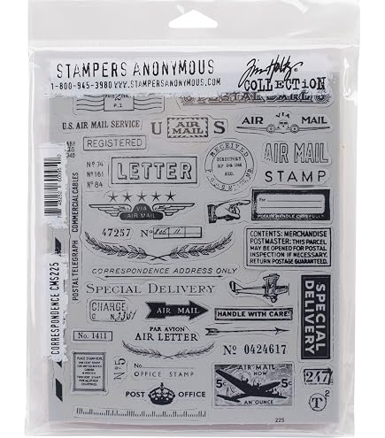 Tim Holtz Tampons étirables 17,8 x 21,5 cm Motif arbres