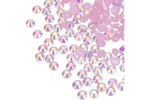 MECCANIXITY 6000 Pcs Bright Light Pink Resin Flatback Rhinestone SS16 4mm Resin Non Hotfix Rhinestones for Crafts DIY Design,