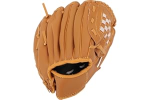 PU Leather Baseball Glove, Ergonomic Softness Baseball Mitts Professional Fielding Glove for Youth Adult
