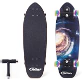 Nattork Complete Kid Skateboards 29" x 9" Youth Cruiser Skateboard for Beginners Double Kick Deck Concave Girls or Boys Skateboard