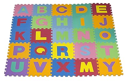 IRIS Kids Multicolored Alphabet Puzzle Play Mat - Soft and Safe EVA Foam - Excellent for Day Cares, Play Rooms, Baby Rooms, and playgrounds (52 SQ Feet)