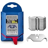 Berkling 50-Pack Hook Razor Blades, 3x Sharper, Universal Fit | 3x Sharper &amp; 5x More Durable, Dual-Sided Multicut Design, 2 Notches for Versatility, Fits Most Utility &amp; Roofing Knives