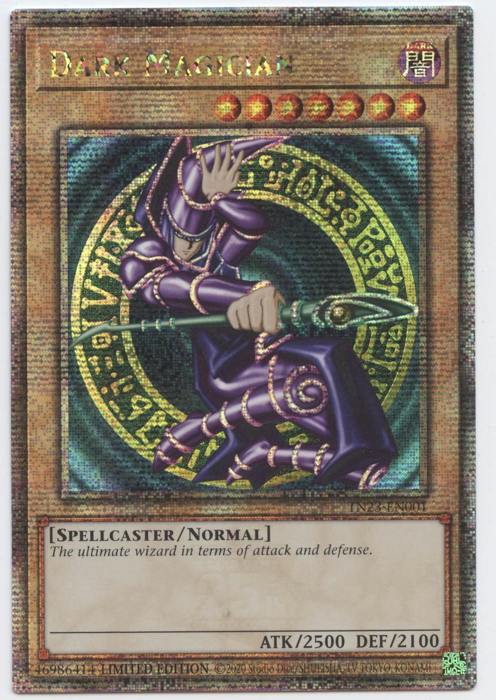 Dark Magician - TN23-EN001 - Quarter Century Secret Rare - Limited Edition Yellow