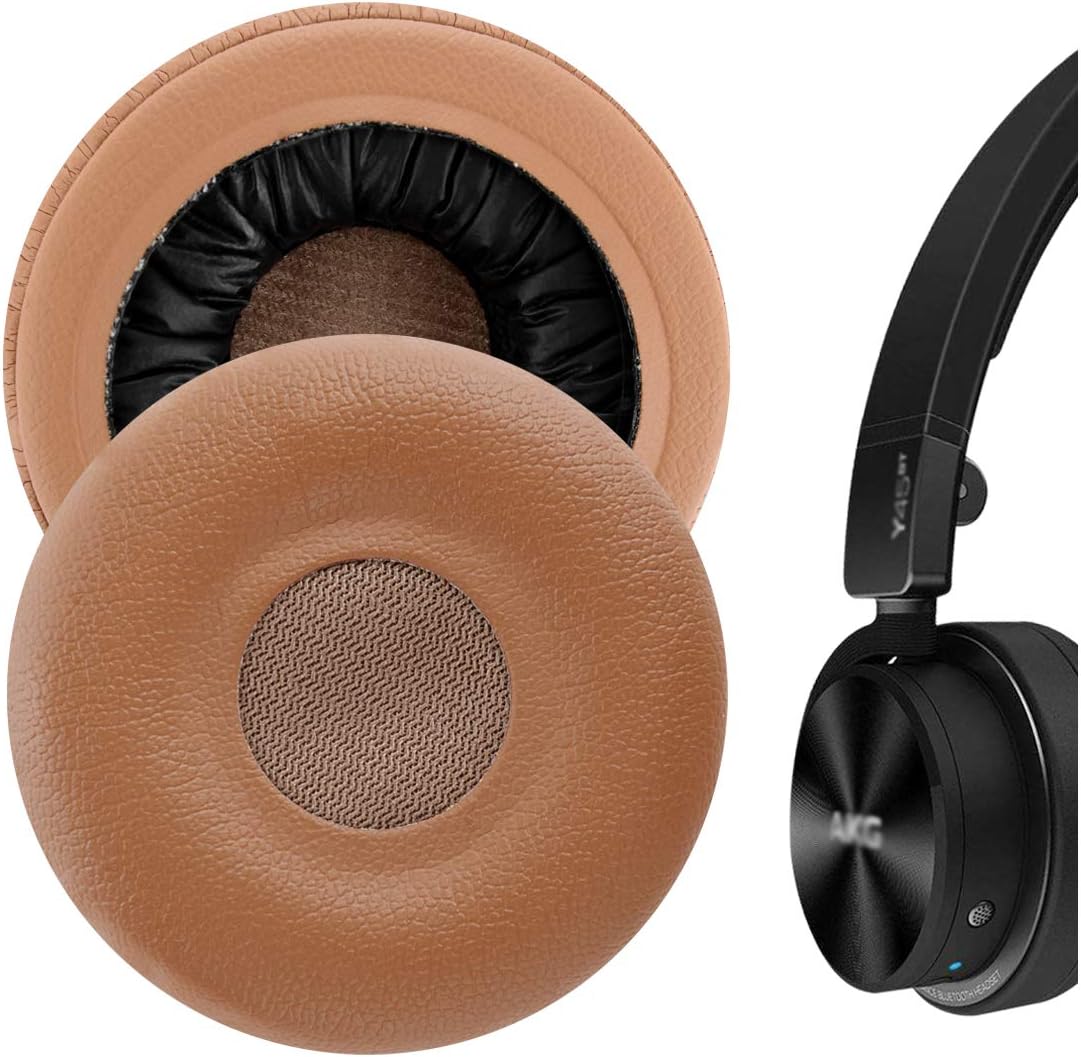 Geekria Replacement Ear Pads for AKG Y40, Y45, Y45BT Headphones Ear Cushions, Repair Parts (Brown)