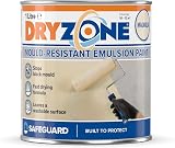 Dryzone Dryzone Anti Mould Paint 1L Magnolia Emulsion Mould Resistant 10-12m²