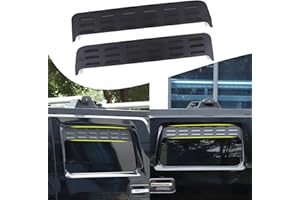 Lcojicep Car Rear Side Window Louvers Exterior Accessories Compatible with Hummer H2 2003-2009 ， Air Vent Scoop Shades Cover，Window Vents Screens Cover