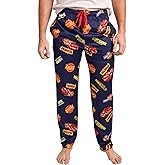 Bioworld Pixar Cars Lightning McQueen & Radiator Springs Logos Adult Navy Sleep Pajama Pants