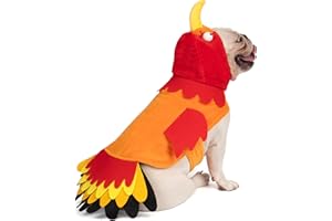 cyeollo Dog Turkey Costume Cute Funny Thanksgiving Dog Costume Pet Holiday Outfits Large Pet Costumes Pet Clothes, Turkey 2XL