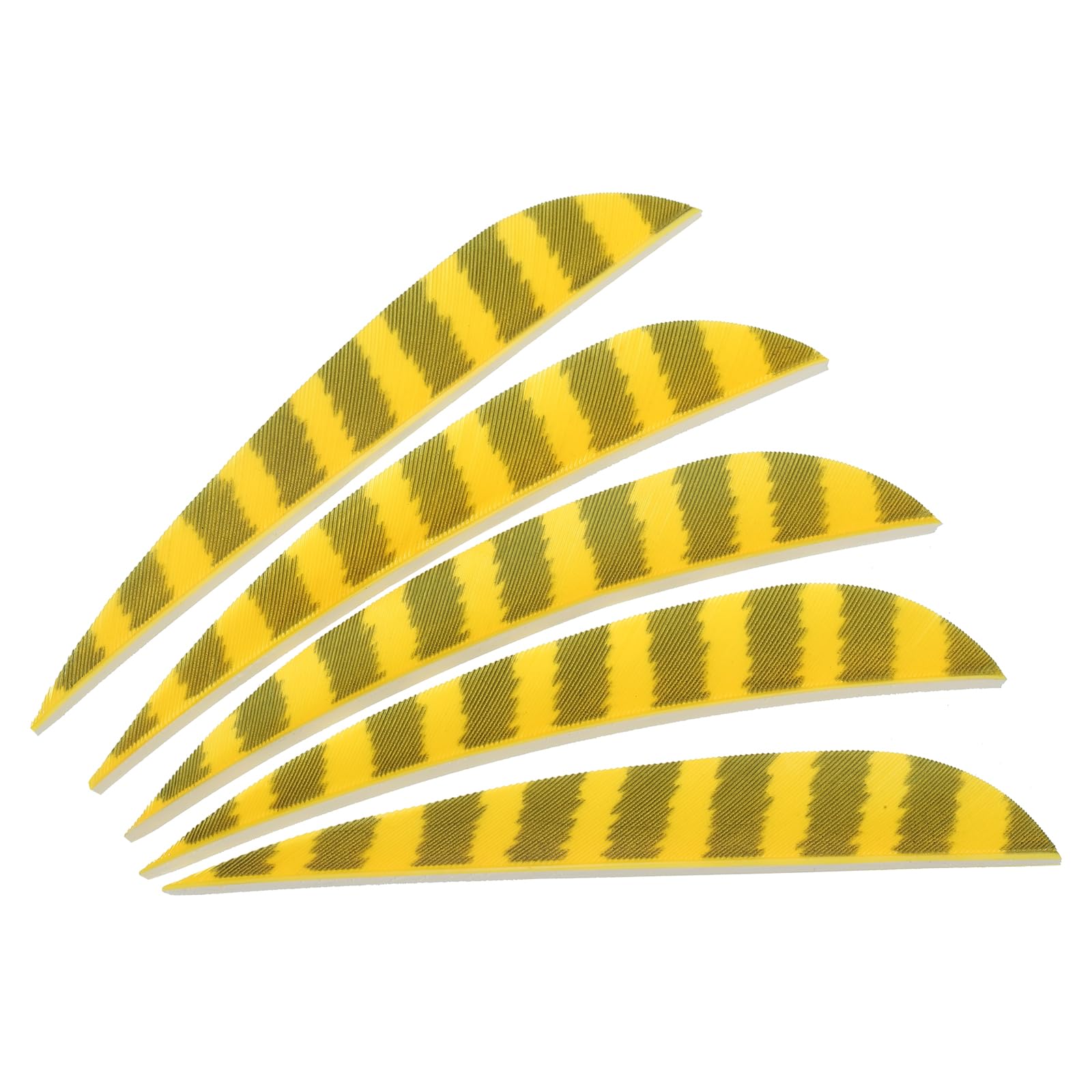 PATIKIL Shield Cut Vanes, 20 Pack 4 Inch Arrow Fletch Turkey Feather Fletch Right Wing Fletching for DIY Target Shooting, Yellow