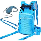 CapsLock Ski and Snowboard Harness Trainer for Kids – Retractable Leash with Shock Absorbing Bungees for Safe Ski Training