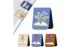 Personalized Magnetic Bookmark, Custom Birth Flower Bookmark, Customized Bookmarks Birthday Gifts for Book Lovers Readers Wom