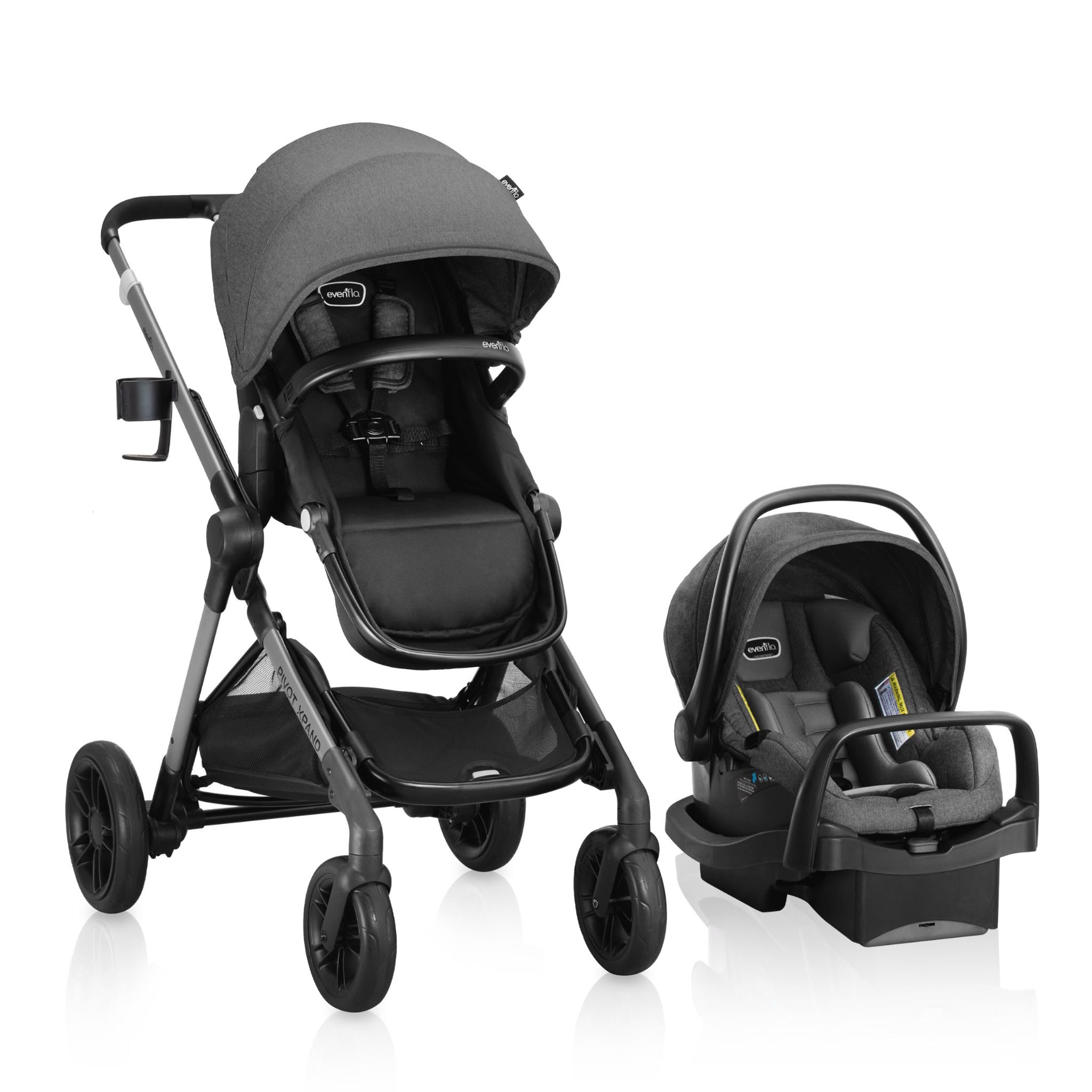 Photo 1 of Evenflo Pivot Xpand Modular Travel System with LiteMax Infant Car Seat (Sabino Gray)