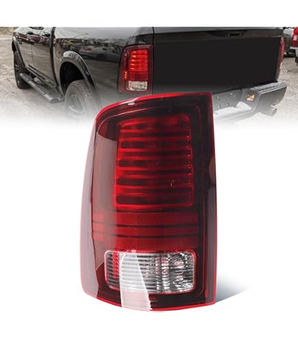 Dasbecan Tail Lights Assembly Driver Side Red Lens Black Interior