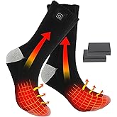 Hettluo Heated Socks for Men Women, Battery Heated Socks, Electric Heated Socks Washable Winter Warm Socks for Outdoors Work Fishing Hunting Skiing Cycling Hiking Camping