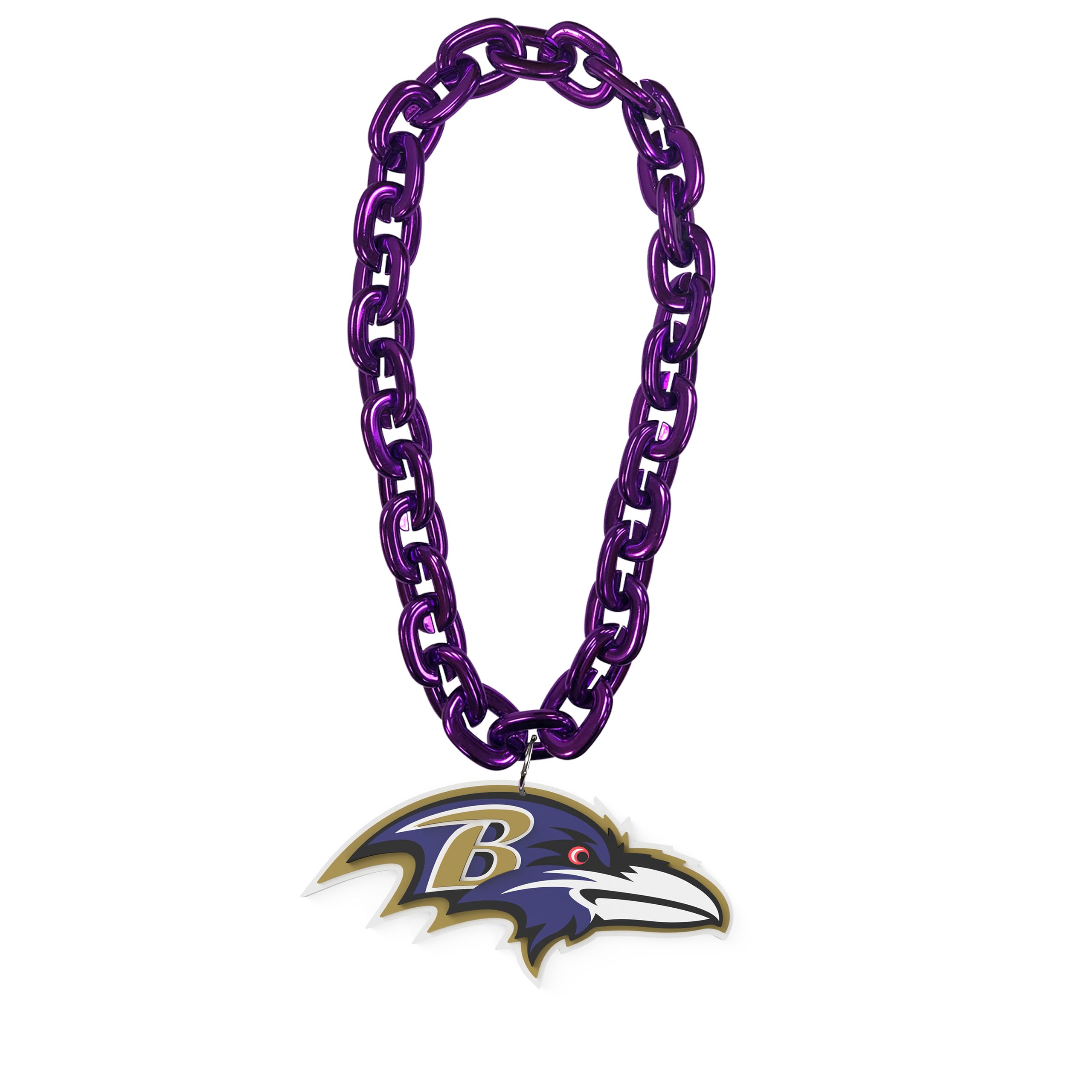 Great Branding NFL Baltimore Ravens FanChain FanFave Chain 3D Big Logo 847624084623, multicoloured, 145x20cm